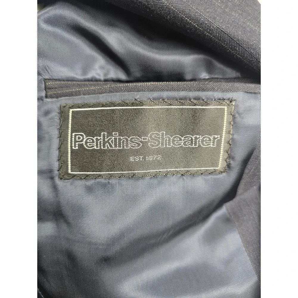 Polo Ralph Lauren Blazer Mens 45X Navy Pinstripe Wool Perkins Shearer USA‎
